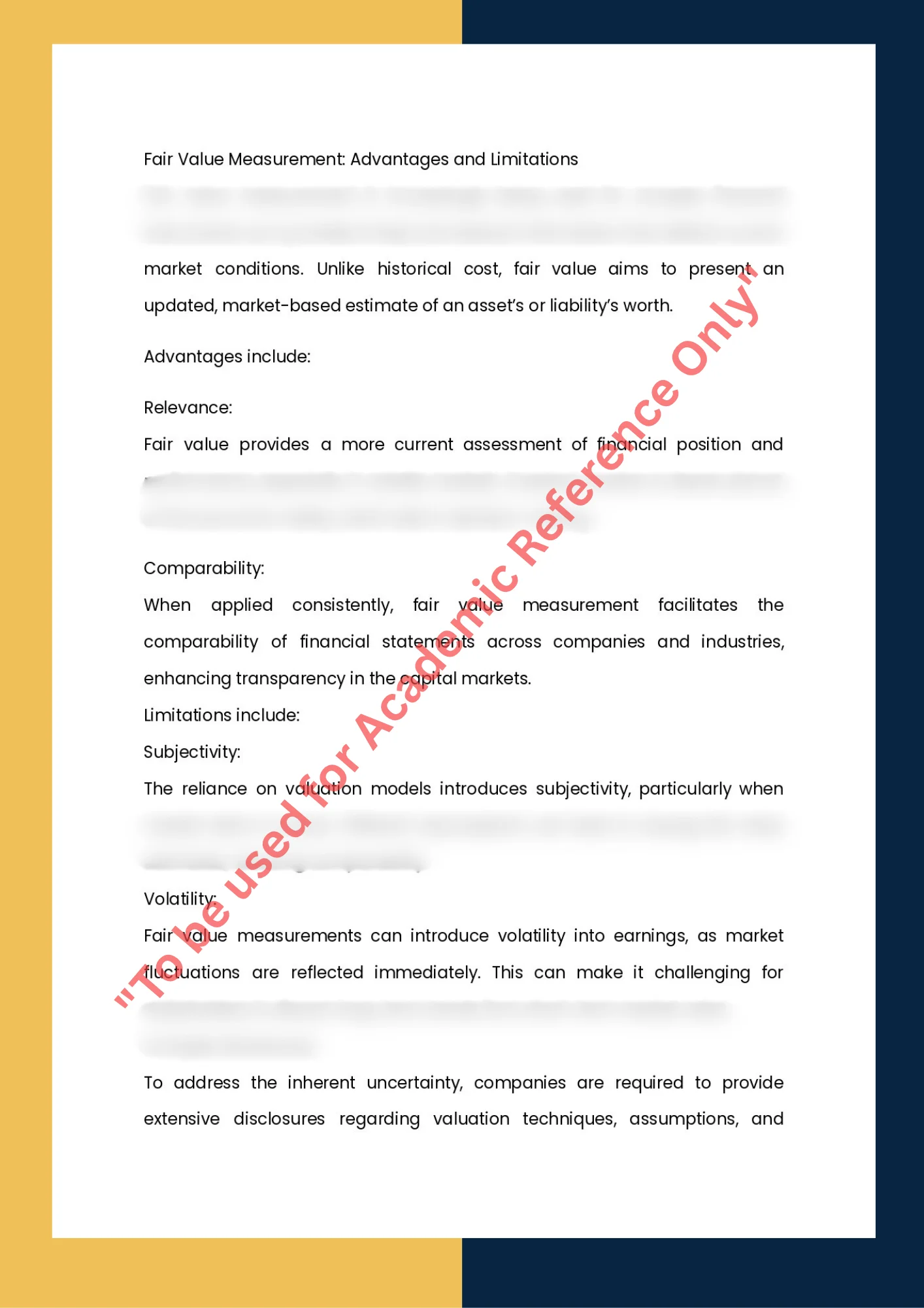 Assignment Sample Of Subject -ACCT3001 Advanced Financial Reporting 2